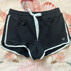 Forever 21 Black Athletic Shorts with White Accents